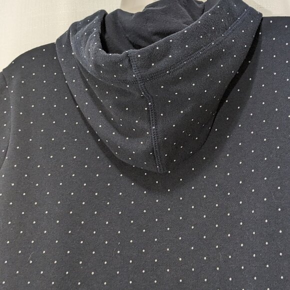 Tommy Hilfiger Navy Zip Up Women's Sweatshirts Hoodie Polka Dot Size Medium - Picture 7 of 9